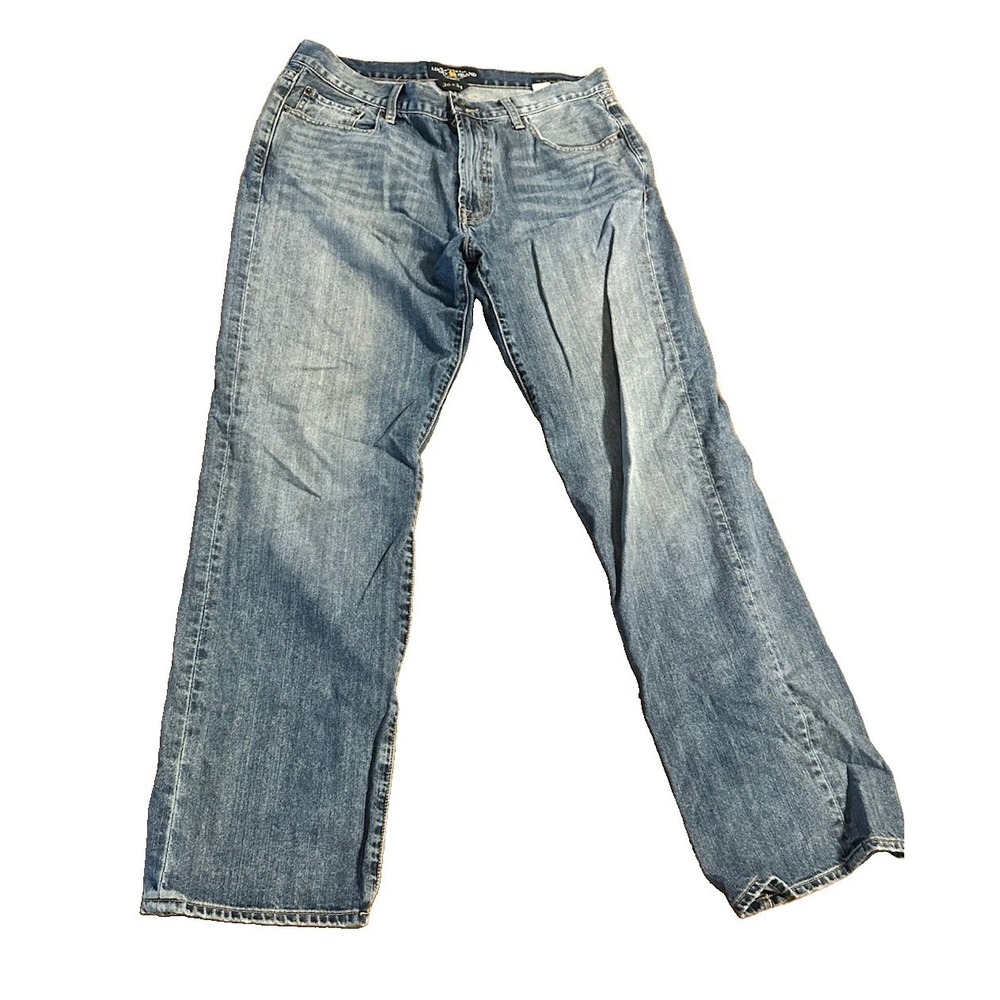 Lucky Brand 181 Jeans Men 36x34 Blue Cotton Denim Straight Relaxed Faded Stretch